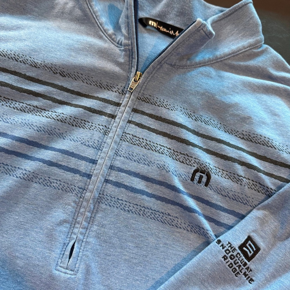 Travis Mathew Pullover Large Snoqualmie Ridge Logo Golf Performance Athletic Dad